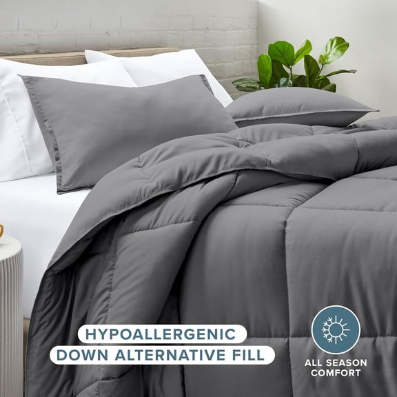 Queen Comforter Set - Ultra-Soft Down Alternative Bedding with Pillow Shams