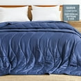 thumbnail image 1 of Queen Cooling Comforter Queen Absorb Body Heat to Keep Cool, Cooling Blanket for Hot Sleepers Japanese Cool Tech Fabric Summer Comforter Hypo-Allergenic Cool Quilt - Navy Blue, 1 of 7