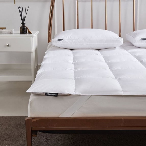 Queen Cotton Blend Feather Down Fiber Mattress Topper - Beautyrest