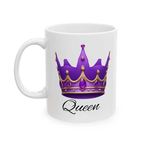 Queen Crown Ceramic Mug Royalty Gift for Coffee & Tea Lovers