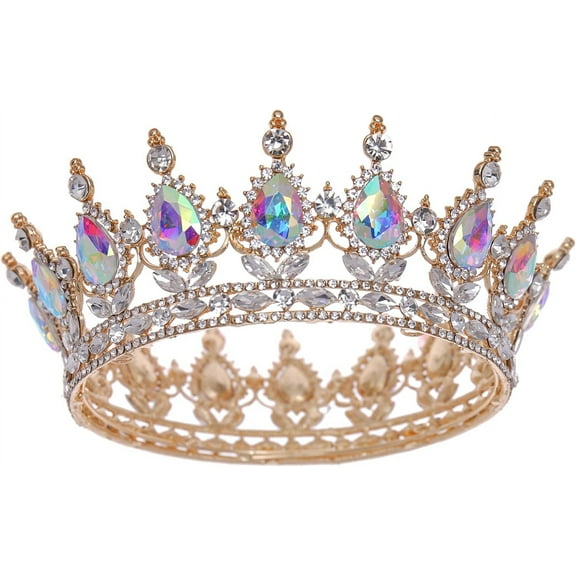 Queen Crown Rhinestone Wedding Crowns and Tiaras for Women Costume Party Hair Accessories Princess Birthday Crown Crystal Bridal Crown
