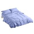 thumbnail image 1 of Queen Duvet Cover 3 Piece Set (1 Duvet Cover + 2 Pillow Shams), 700 TC Luxurious 100% Cotton - Comforter Cover with Zipper Closure and Corner Ties - (Solid Light Blue) - By The Great American Store, 1 of 4