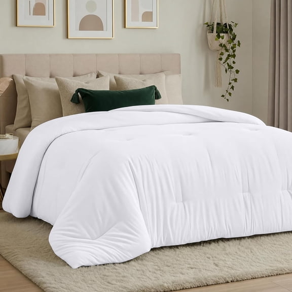 Queen Duvet Insert, White, Comforter, 88 x 88 Inches