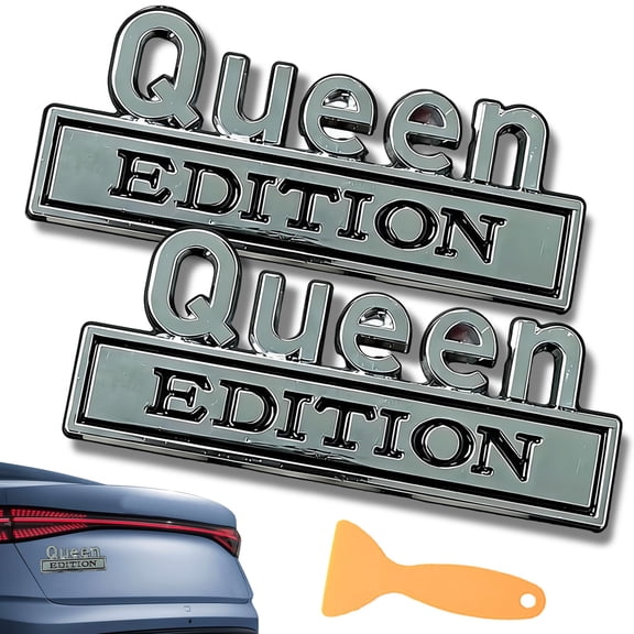 Queen Edition 3D Emblem Sticker, Old Man Edition Car Emblem Magnet, Queen Editions 3D Emblems Metal Sticker Badge Decal, Truck Emblems for Cars Truck Motorcycle