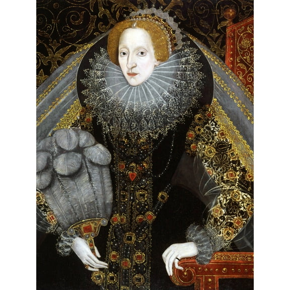 Queen Elizabeth I England Portrait Painting Royal Historic Extra Large Art Print Wall Mural Poster Premium XL
