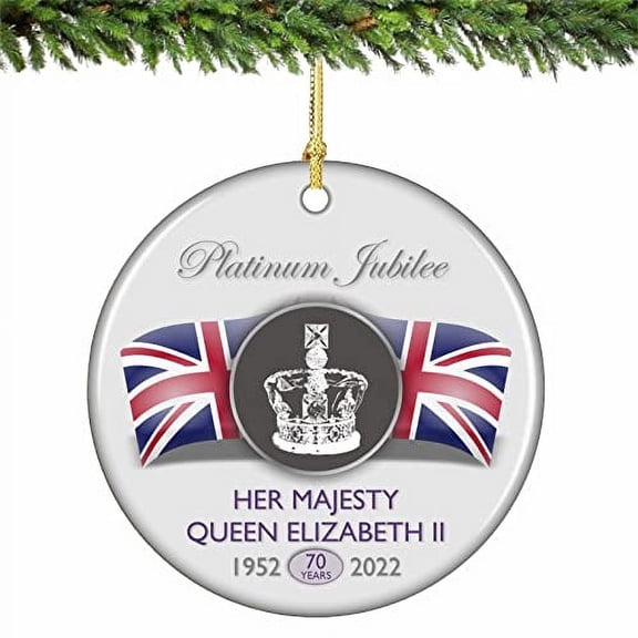 Queen Elizabeth II Jubilee Christmas Ornament 70 Years 2023