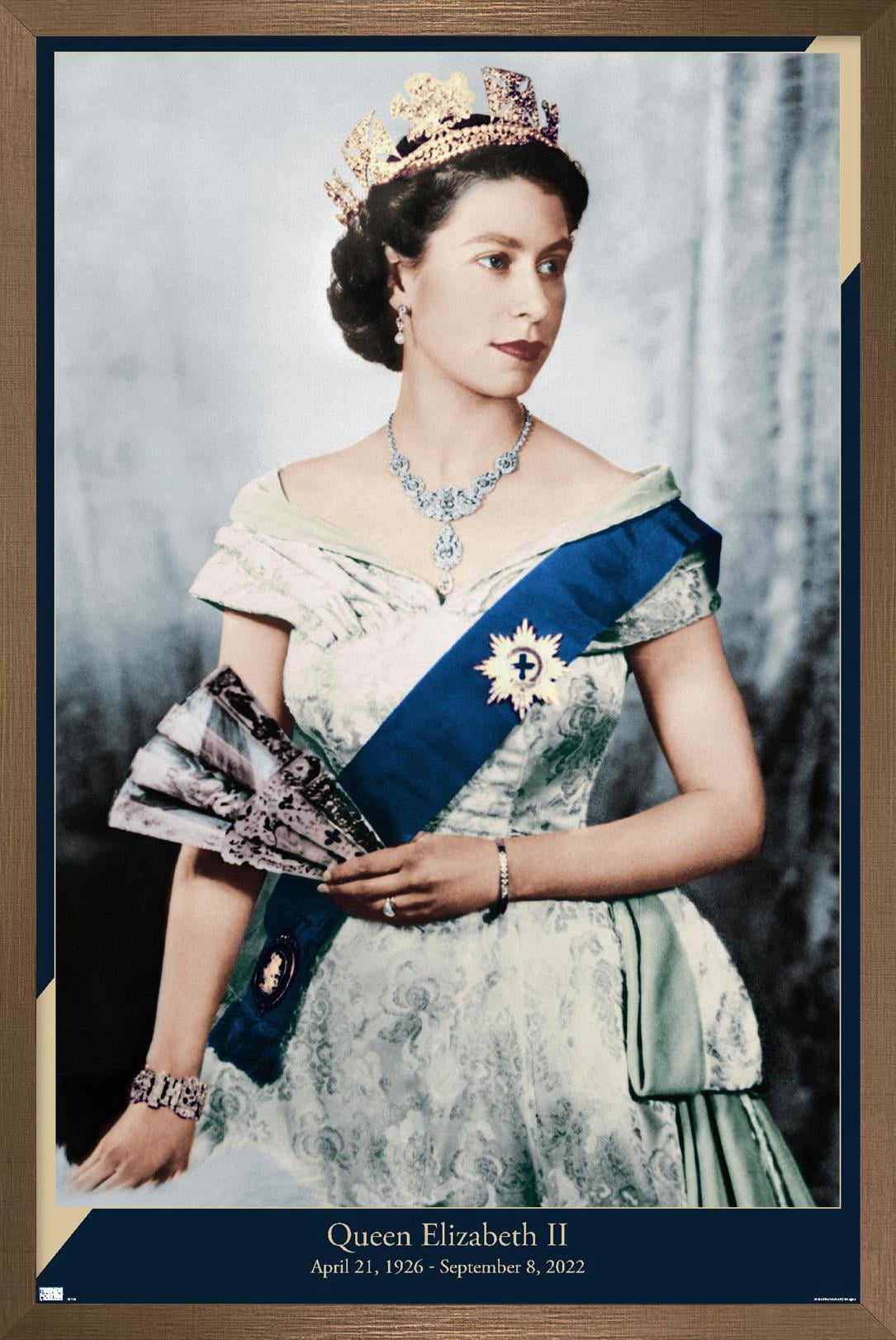 Queen Elizabeth II - Queen Wall Poster, 14.725" x 22.375" Framed