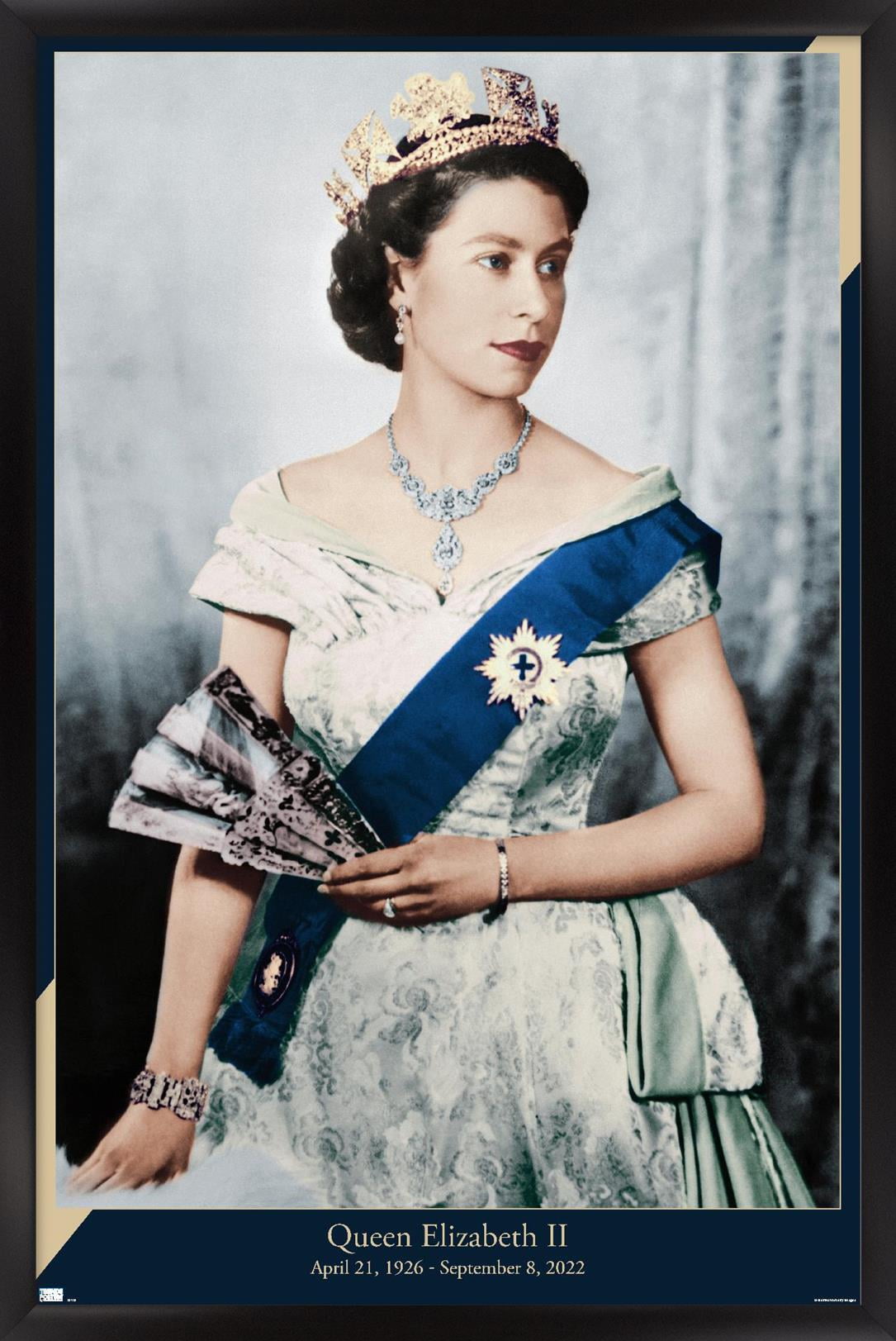 Queen Elizabeth II - Queen Wall Poster, 14.725" x 22.375" Framed