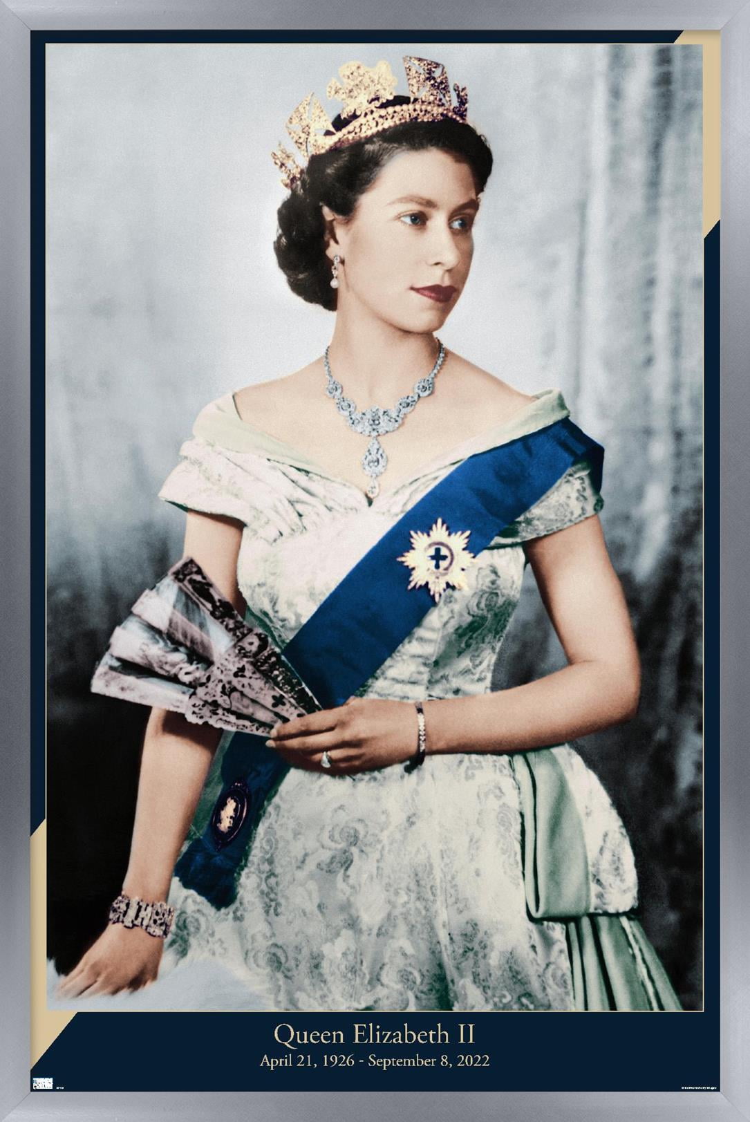 Queen Elizabeth II - Queen Wall Poster, 22.375" x 34" Framed