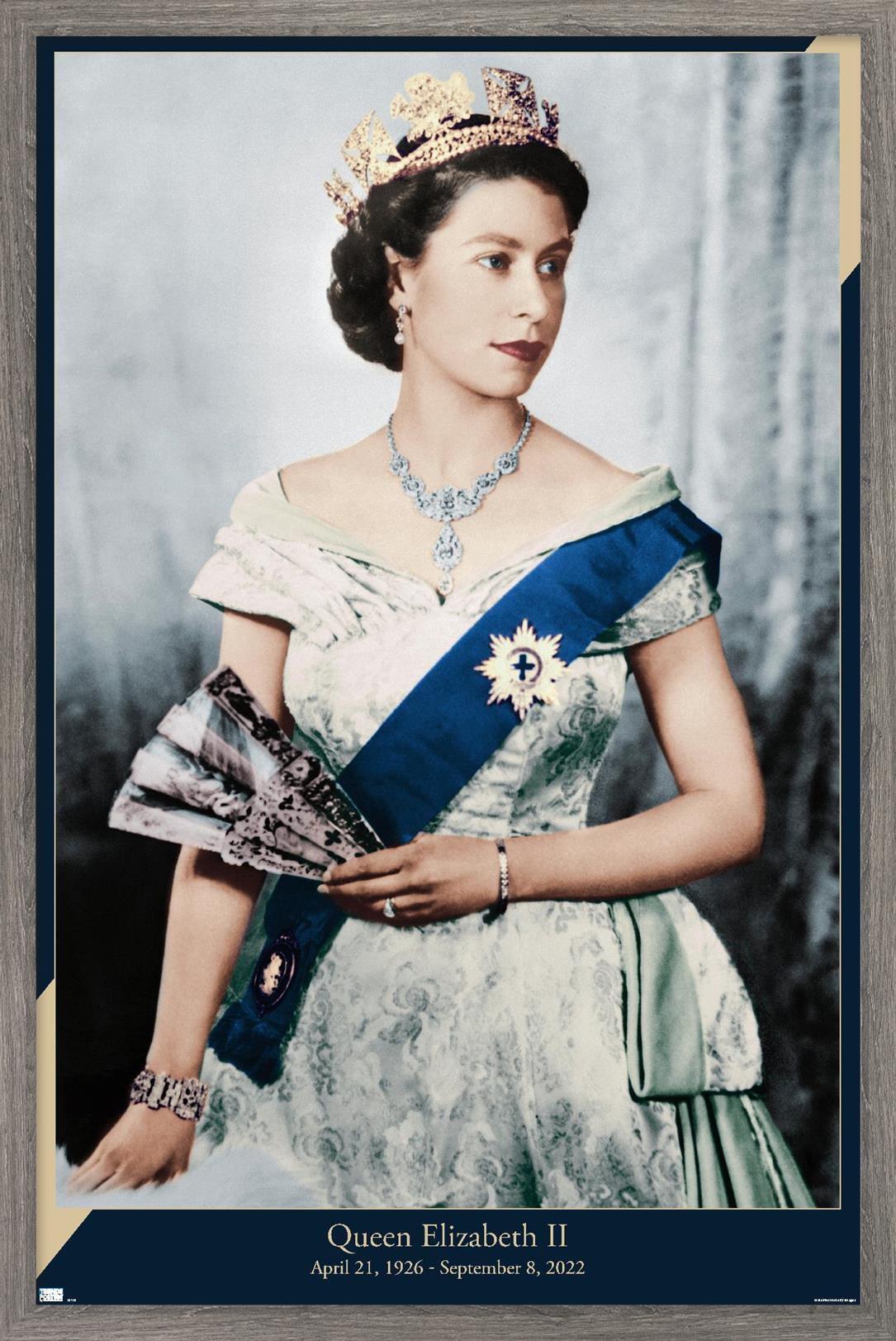 Queen Elizabeth II - Queen Wall Poster, 22.375" x 34" Framed