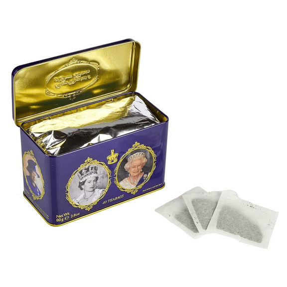 40 English Breakfast Teabags, Queen Elizabeth II Keepsake Tin