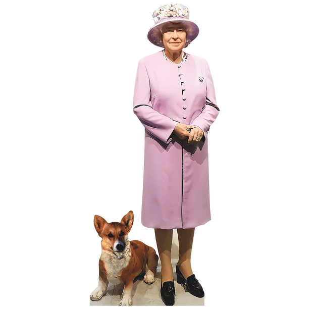 Queen Elizabeth II With Royal Cardboard Cutout Standee Standup