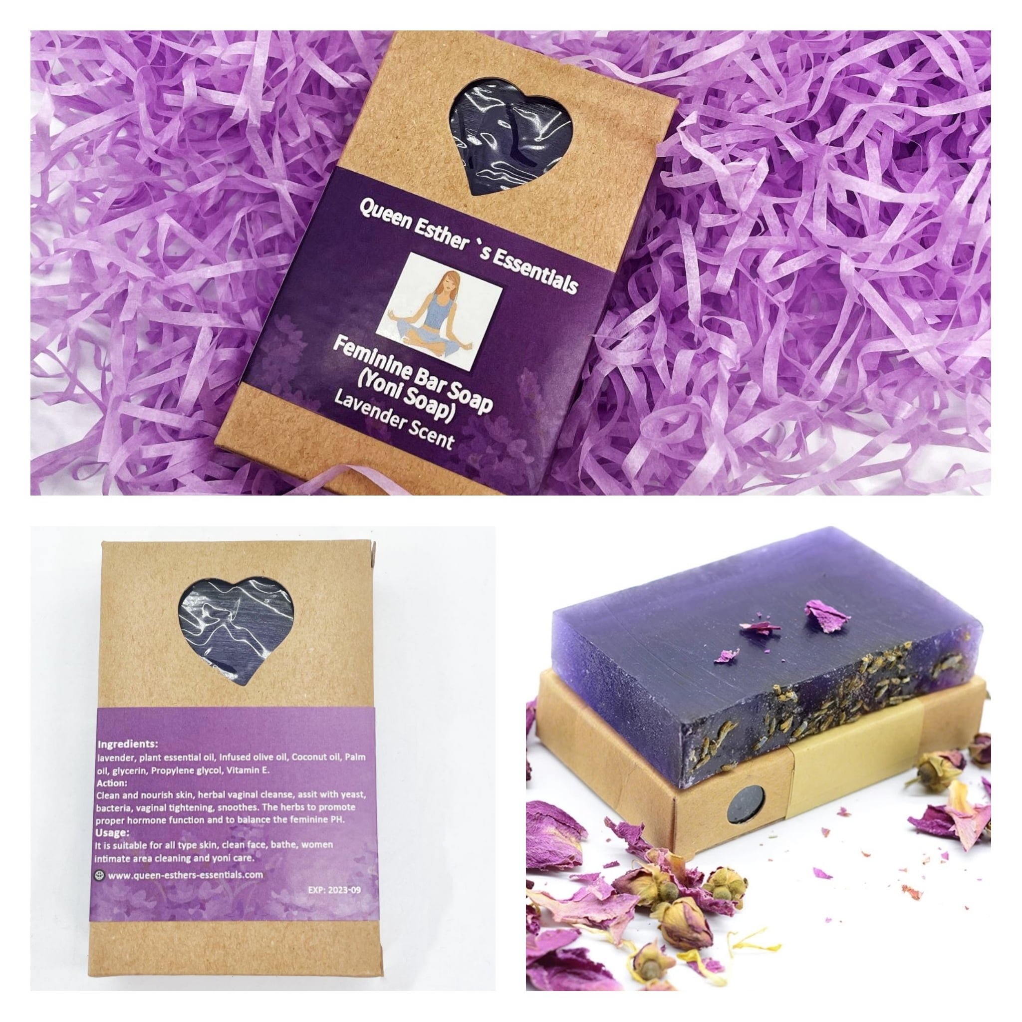 Queen Esther's Essentials Yoni Bar Soap, For PH Balance, Feminine