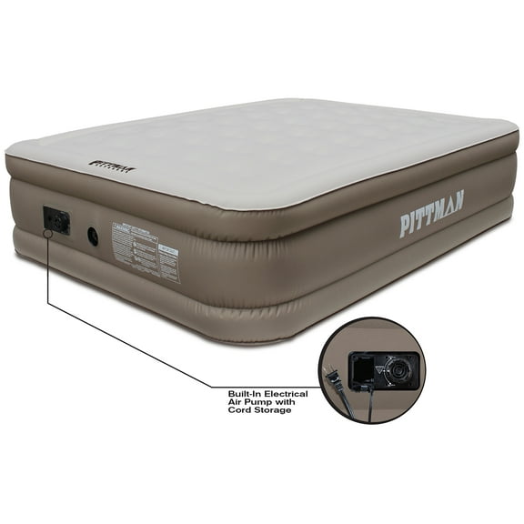 Queen Fabric Xtreme 20" with Built-in Electric Air Pump. Premium Fabric Indoor Air Mattress