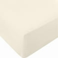 thumbnail image 1 of Queen Fitted Sheet - Bottom Sheet - Deep Pocket - Soft Microfiber - Shrinkage and Fade Resistant - Easy Care -1 Fitted Sheet Only (Ivory), 1 of 8