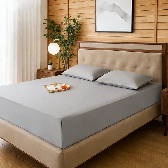 Queen Fitted Sheet Only, 150*200 CM Deep Pocket Microfiber Bottom Sheet with All-Around Elastic