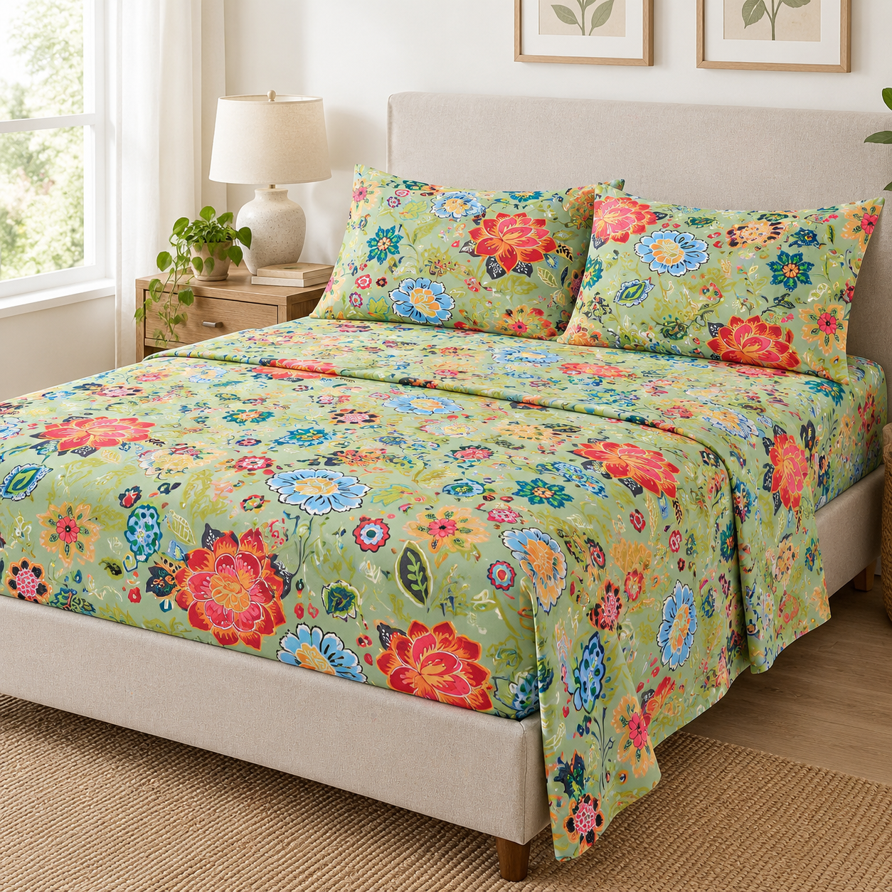 Queen Fl4-piece Sheet Set - Sheets Blend Rayon Derived From Soft ...