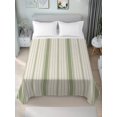 thumbnail image 1 of Queen Flat Sheet Only Rustic Sage Green Stripe on Linen Soft Microfiber Cooling Bedding Sheets Minimalist Line Texture Flat Bed Sheet for Hotel,Home Decor, 1 of 7