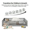 Queen Floor Bed for Children, Sturdy Wood Montessori Bed Frame with