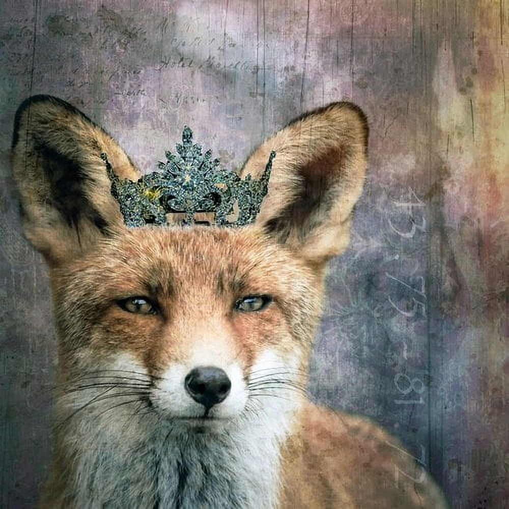 "Queen Fox" Painting Print on Wrapped Canvas