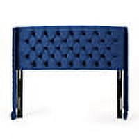 Navy wood headboard deals