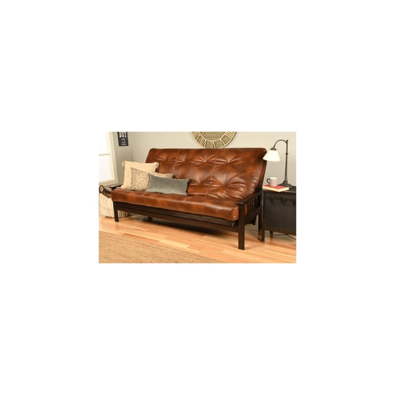 Queen Futon Frame - Convertible Sofa Bed - Espresso Finish