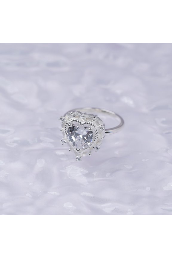 Queen Heart Engagement Ring, Moissanite Engagement, Proposal Ring for Her, Women Ring, LavaJewelry 4