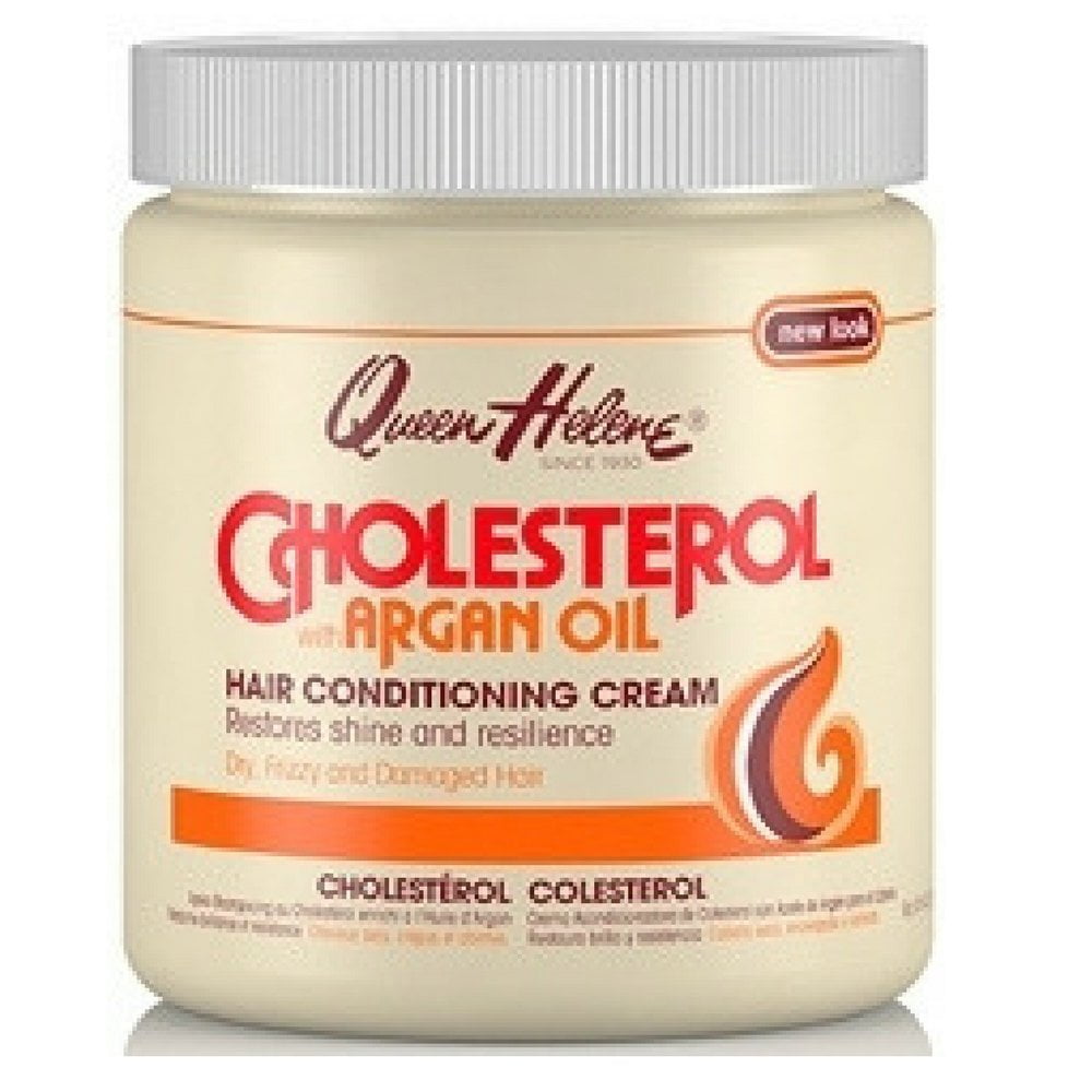 Queen Helene Cholesterol Hair Conditioning Creme Argan Oil, 15 oz, 3 Pack