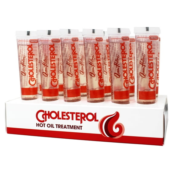 Queen Helene Cholesterol Hot Oil Treatment for Dry, Over-Processed Hair, Restores Soft, Shiny Manageability, 1 FL OZ Tube - 12 Pack