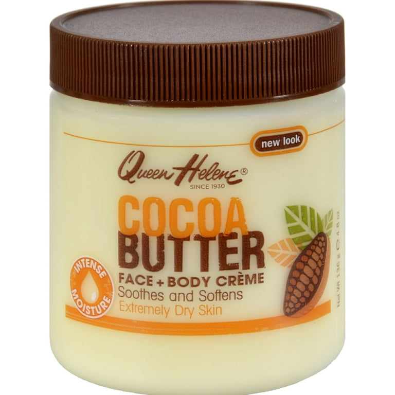 Queen Helene Cocoa Butter Creme for Dry Skin, Face & Body, 4.8 oz