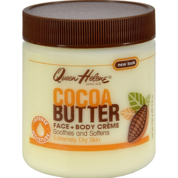 Queen Helene Cocoa Butter Face & Body Cream, Soothes and Softens, Extremely Dry Skin, 4.8 Oz