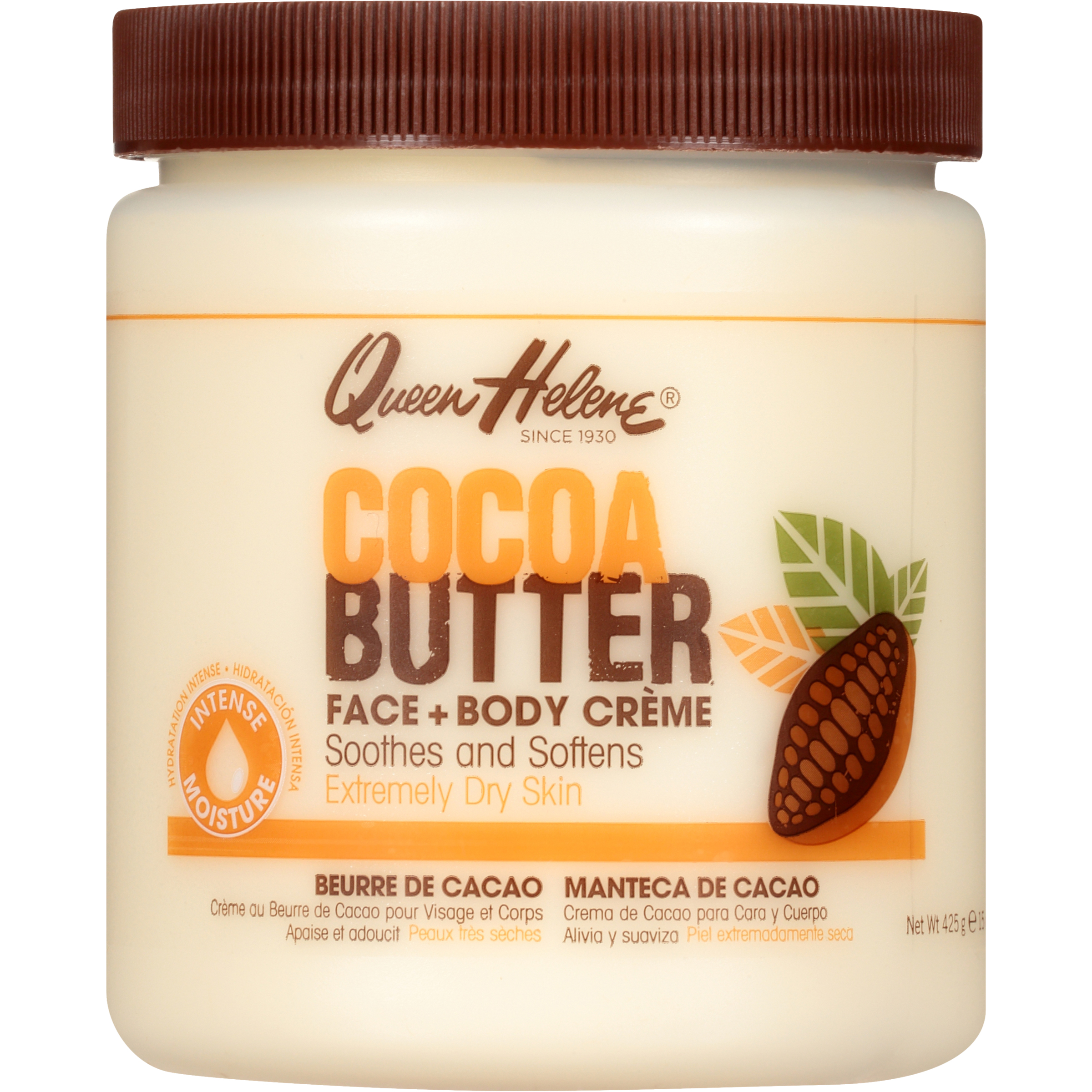 Queen Helene Cocoa Butter Crème Face & Body Lotion for Dry Skin, 15 oz - image 1 of 6
