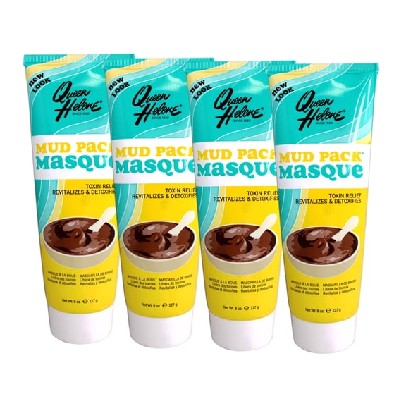 Queen Helene Facial Masque, Mud Pack, Toxin Relief, Revitalizes & Detoxifies, 8 Oz - 4 Pack