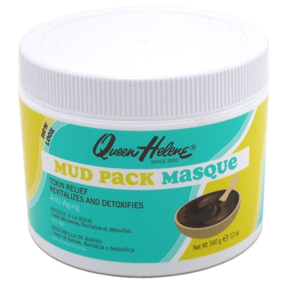 Queen Helene Mud Pack Masque, 12 Ounce, Cleanser, Softening, Smoothening, Tightens Loose Skin, Stimulates Blood Circulation SHO19