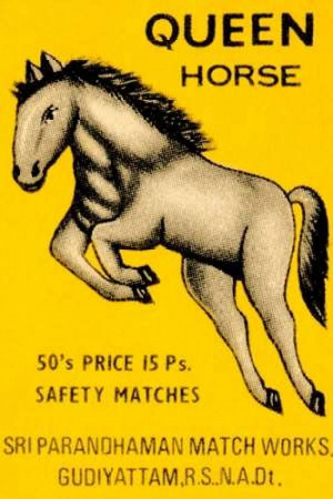 Queen Horse Matches Canvas Art - Phillumenart (12 x 18)
