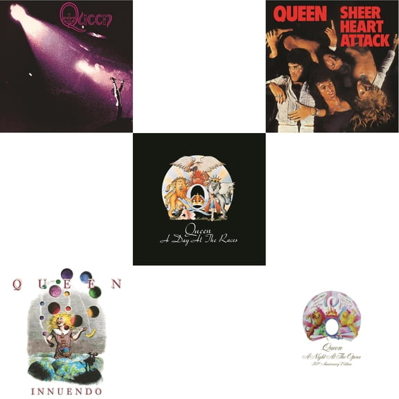 Queen & Innuendo (2LP) & Day At The Races & Sheer Heart Attack (Half-Speed LP Vinyl) & Night At The Opera (180G/Clear LP Vinyl)