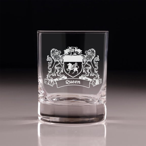 Queen Irish Coat of Arms Old Fashioned Tumblers - Set of 4