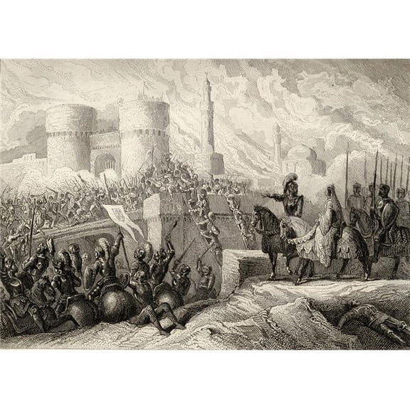 Queen Isabella In Front Of The Walls Of Granada Spain In 1491 Poster Print