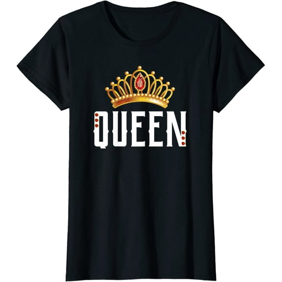 Queen & King Him & Her Matching Family T-Shirt