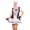 thumbnail image 1 of Queen Kitty Kat Costume Music Legs 70762Q Pink/Black, 1 of 1