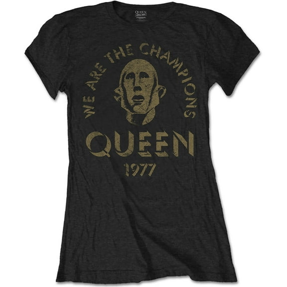 Queen Ladies T-Shirt: We Are The Champions (Large)