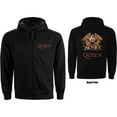 thumbnail image 1 of Queen Ladies Zipped Hoodie: Classic Crest (Back Print) (Large), 1 of 2