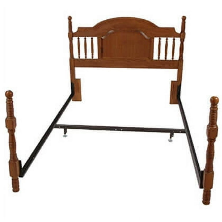 Metal bed frame with hooks discount