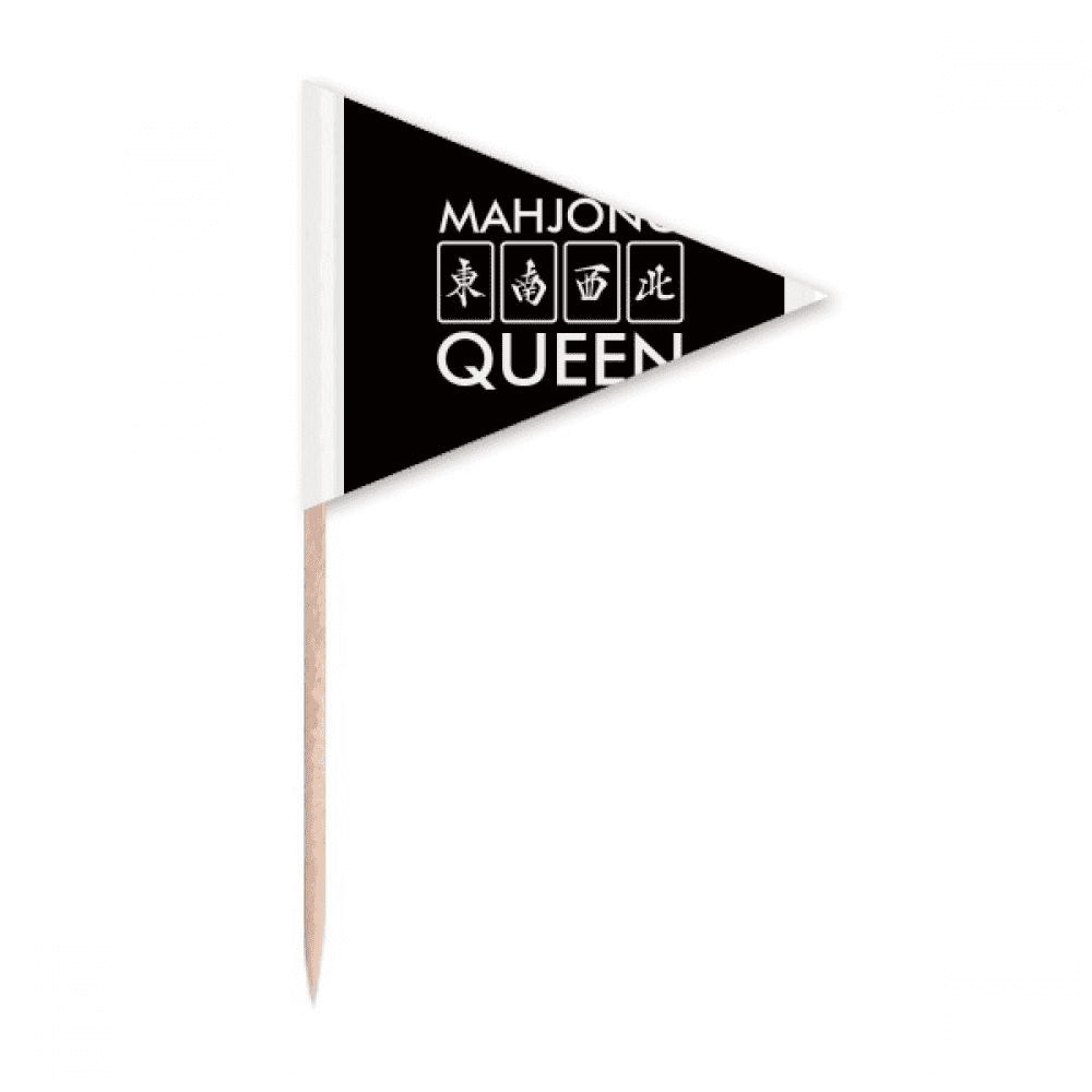 Queen Mahjong Game Art Deco Fashion Toothpick Triangle Cupcake Toppers ...