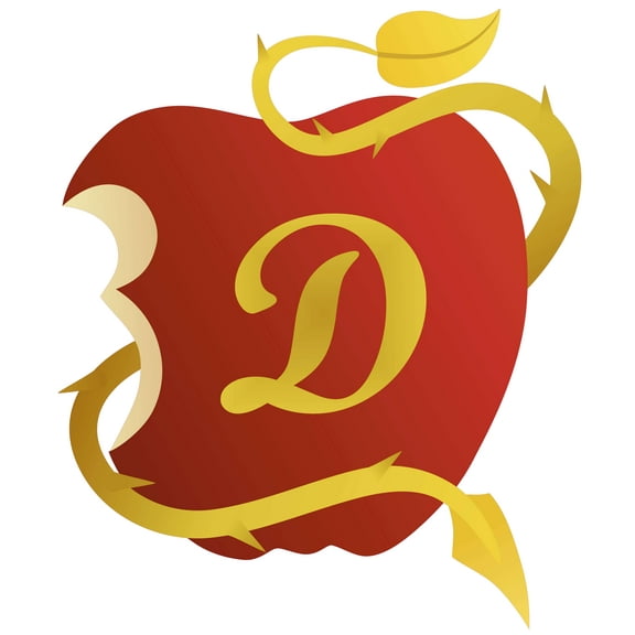 Queen Mal The Daughter of Malificent Art Logo for Nursery Wall Decor - Movie Descendants Bitten Apple Artwork Design Vinyl Wall Decal - Film About Villains Being Heroes Icon for Nursery and Kid's Roo