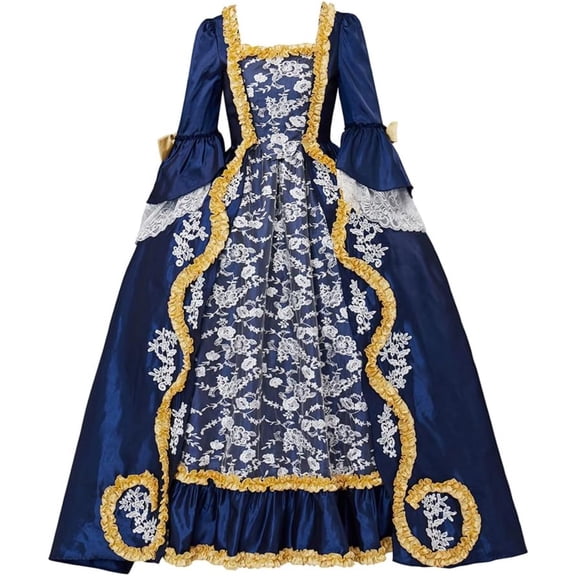 Queen Marie Antoinette Dress Women's Rococo Ball Gown 18th Century Victorian Dress