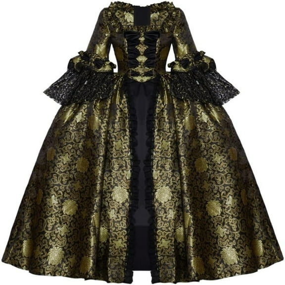Queen Marie Antoinette Rococo Ball Gown Gothic Victorian Dress Costume 18th Century Colonial Dress Women