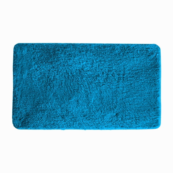 Queen Mary Bath Rug Luxury Soft Plush Thick Fluffy Microfiber Bathoom Mat, Non-Slip Rubber Back, Floor Mat Water Absorbent 18x30 - Turquoise
