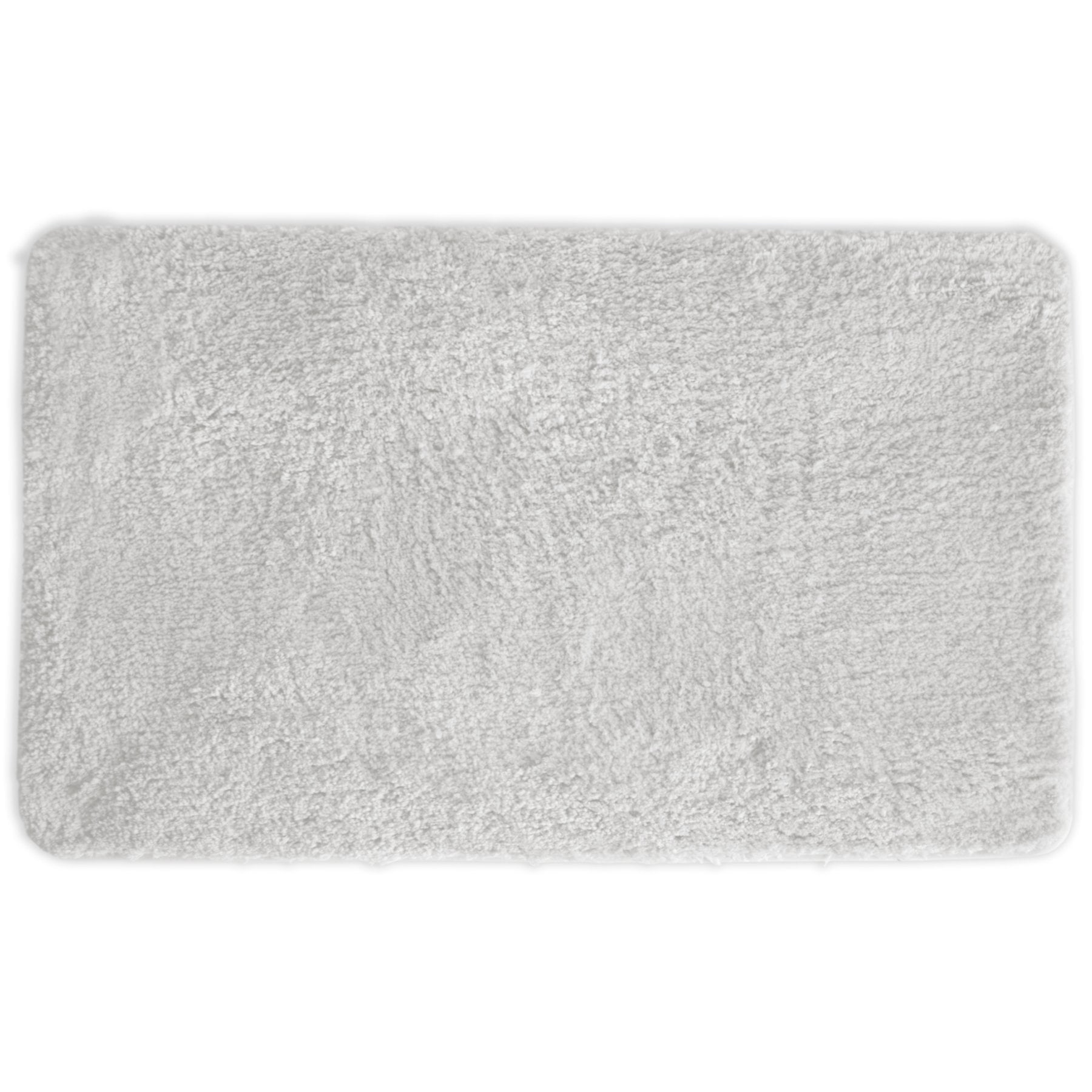 Queen Mary Bath Rug Luxury Soft Plush Thick Fluffy Microfiber Bathoom Mat, Non-Slip Rubber Back, Floor Mat Water Absorbent 21x34 - White