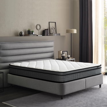 12-Inch Queen Hybrid Mattress – Medium Firm With Memory Foam & Pocket Coils, CertiPUR-US Certified